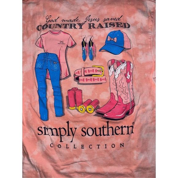 Simply Southern Cowgirl Bleached Tee - Picture 3 of 4